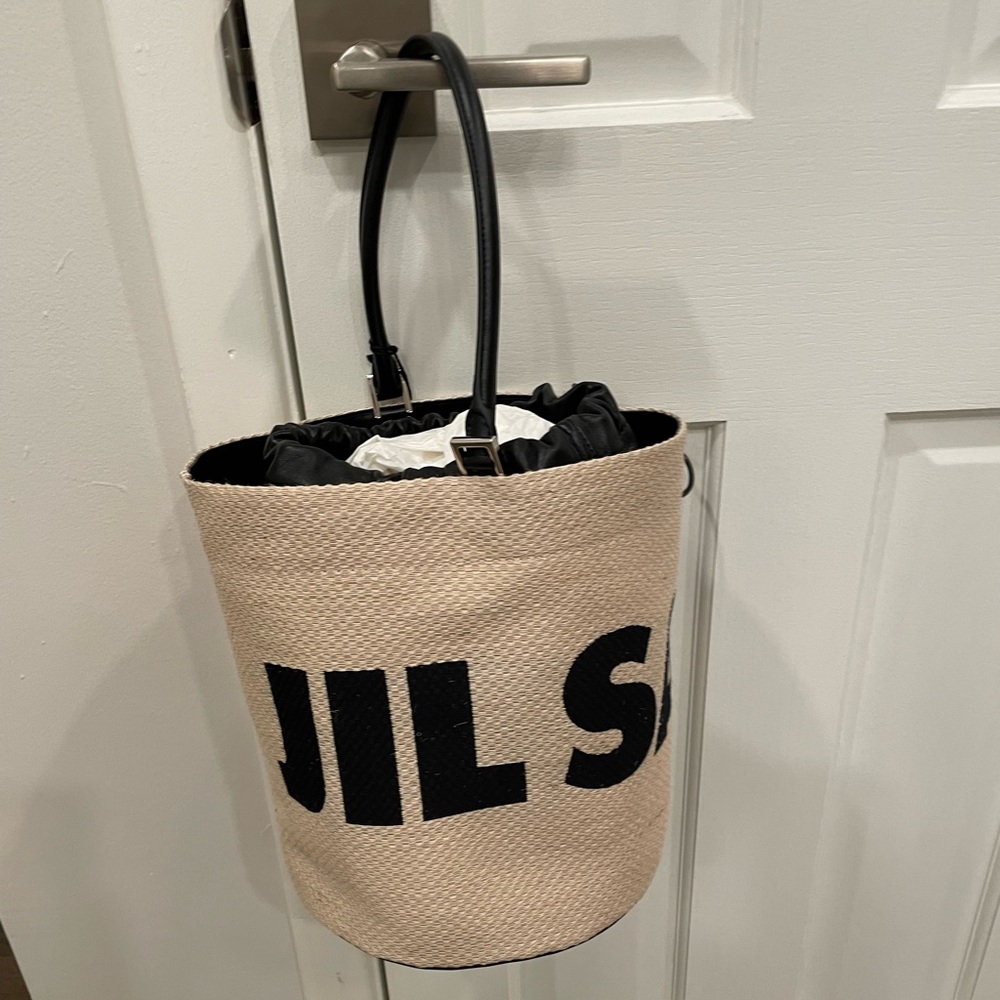 Jil Sander Drawstring Basket Shoulder Bag